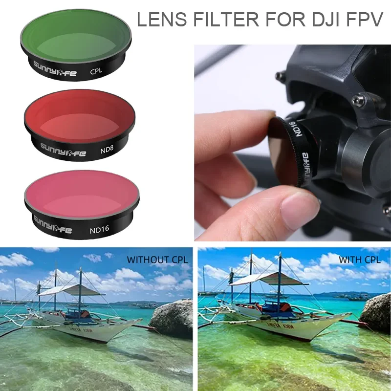 For DJI MINI4Pro COMBO Drone Aircraft Gimbal Camera Lens Filter CPL Polarizer Filter ND4/8/16/32/64Filter Protective Accessories