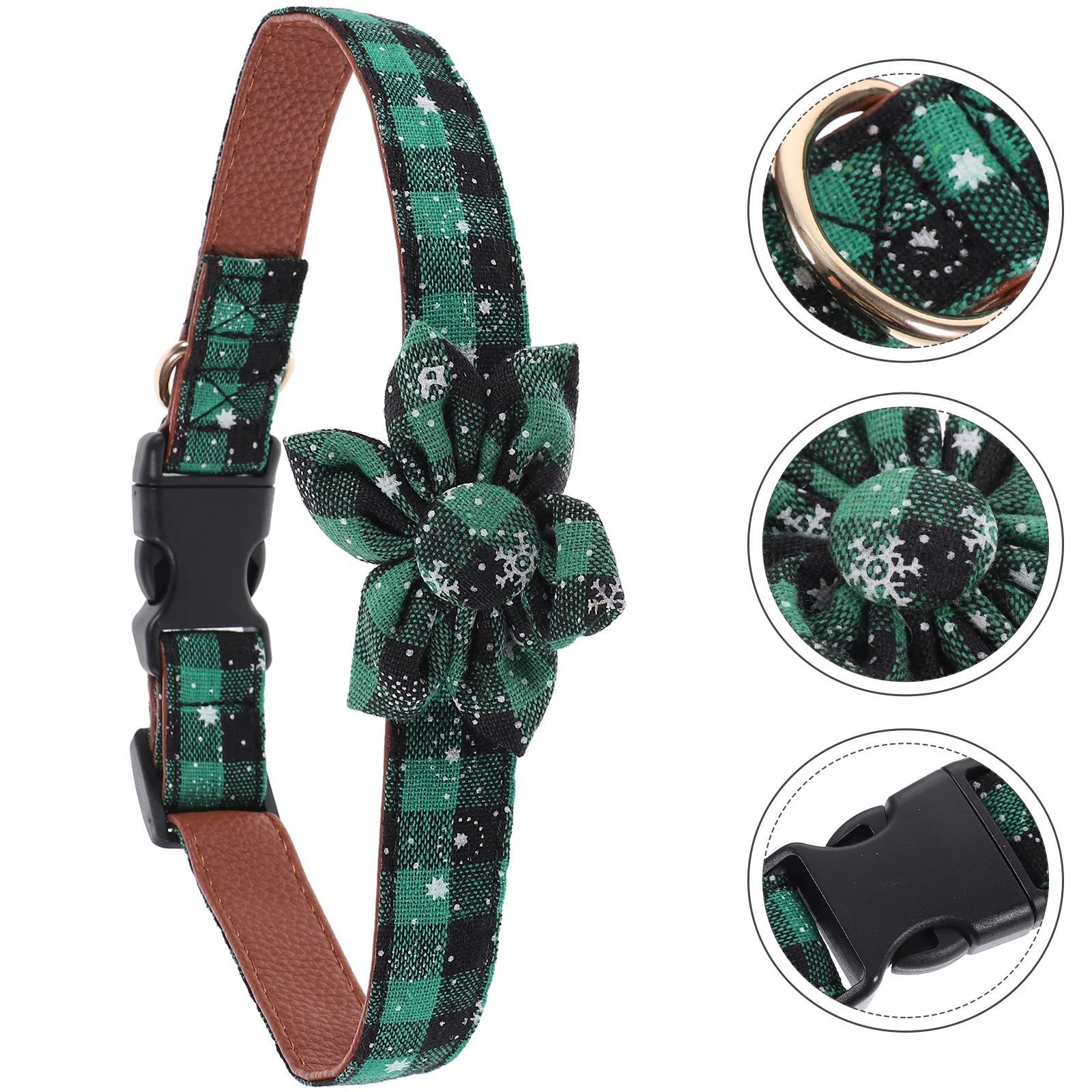 

Adjustable Christmas Cat Collar Safe Breathable Cloth Durable for Small Pets Party Decor Dog Collar Dog Collars for Party