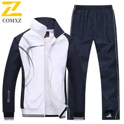 Men Sportswear New Spring Autumn Tracksuit 2 Piece Sets Sports Suit Jacket+Pant Sweatsuit Male Fashion Print Clothing Size L-5XL