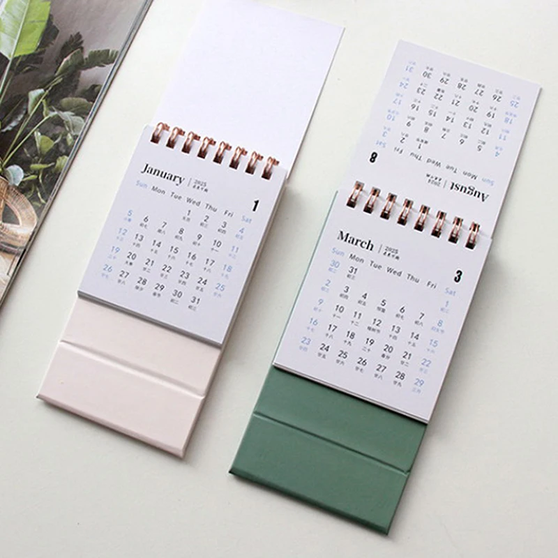 Calendrier de bureau mignon pour documents solides, liste de tâches à faire, apprentissage simple, fournitures de bureau à domicile, licence 03, 2025