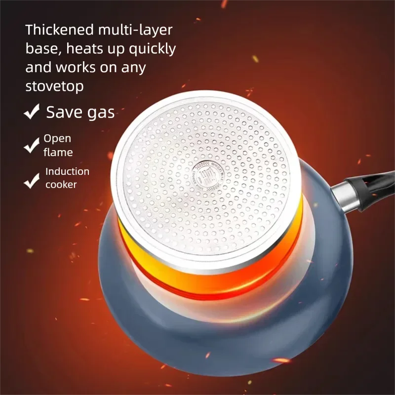 مقلاة غير لاصقة مقاس 10 بوصة متينة مطلية بالحجر كاسوت من الألومنيوم مقلاة البيض مقلاة عجة مقالي مقلاة طهي موقد غاز وموقد حثي #3