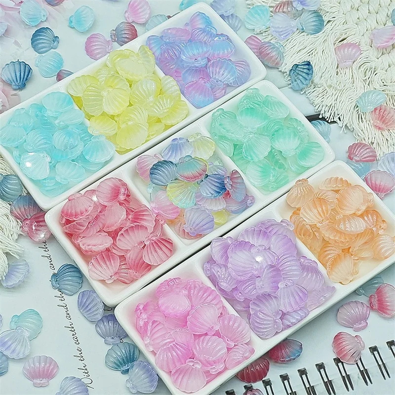 18MM Color Sea Shell Beads Czech Mermaid Glass Loose Spacer Beads Handmade For DIY Jewelry Making Bracelet Necklace Accessories