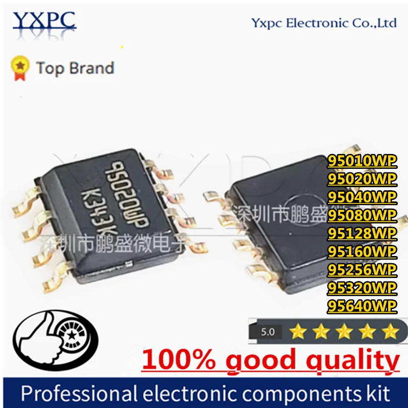 5pcs 95010WP 95020WP 95040WP 95080WP 95128WP 95160WP 95256WP 95320WP 95640WP SOP-8 M95320-WMN6TP M95256-WMN6TP M95640-WMN6TP