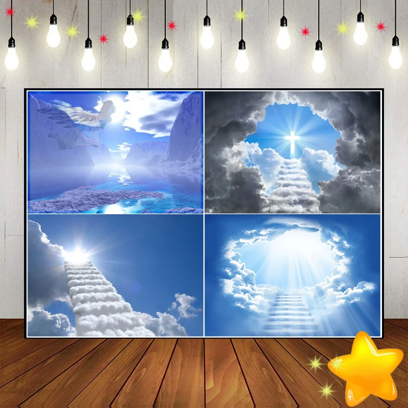 God Jesus Background Birthday Decoration Photography Backdrops Renaiss Photo Party Baby Shower Custom Backdrop Studio Camera