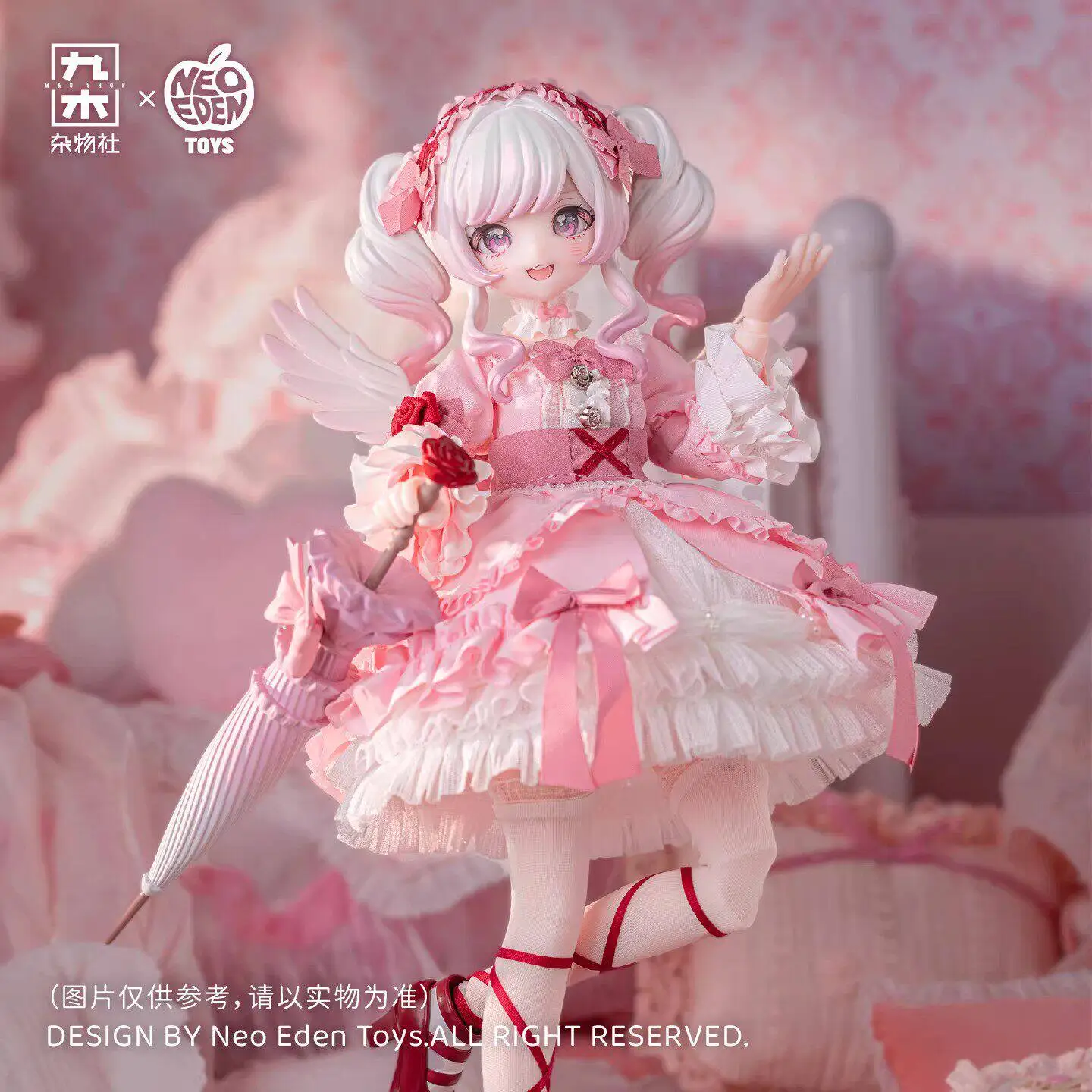 

22cm Bjd Collectible Figure Desktop Gift Neoedentoys Luminous Night Twin Dream Cat 1/6 Scale Blind Box Jointed Doll Articulated