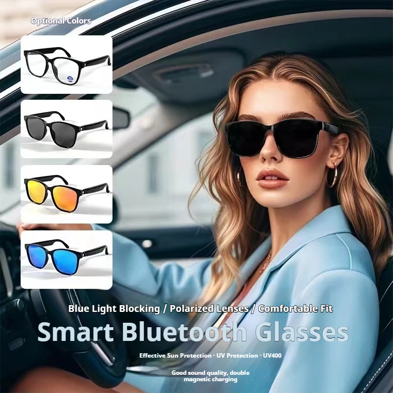 

GS08 Smart Bluetooth Polarized Sunglasses, 30g Lightweight, UV Protection & Touch Control, Outdoor Driving/Music