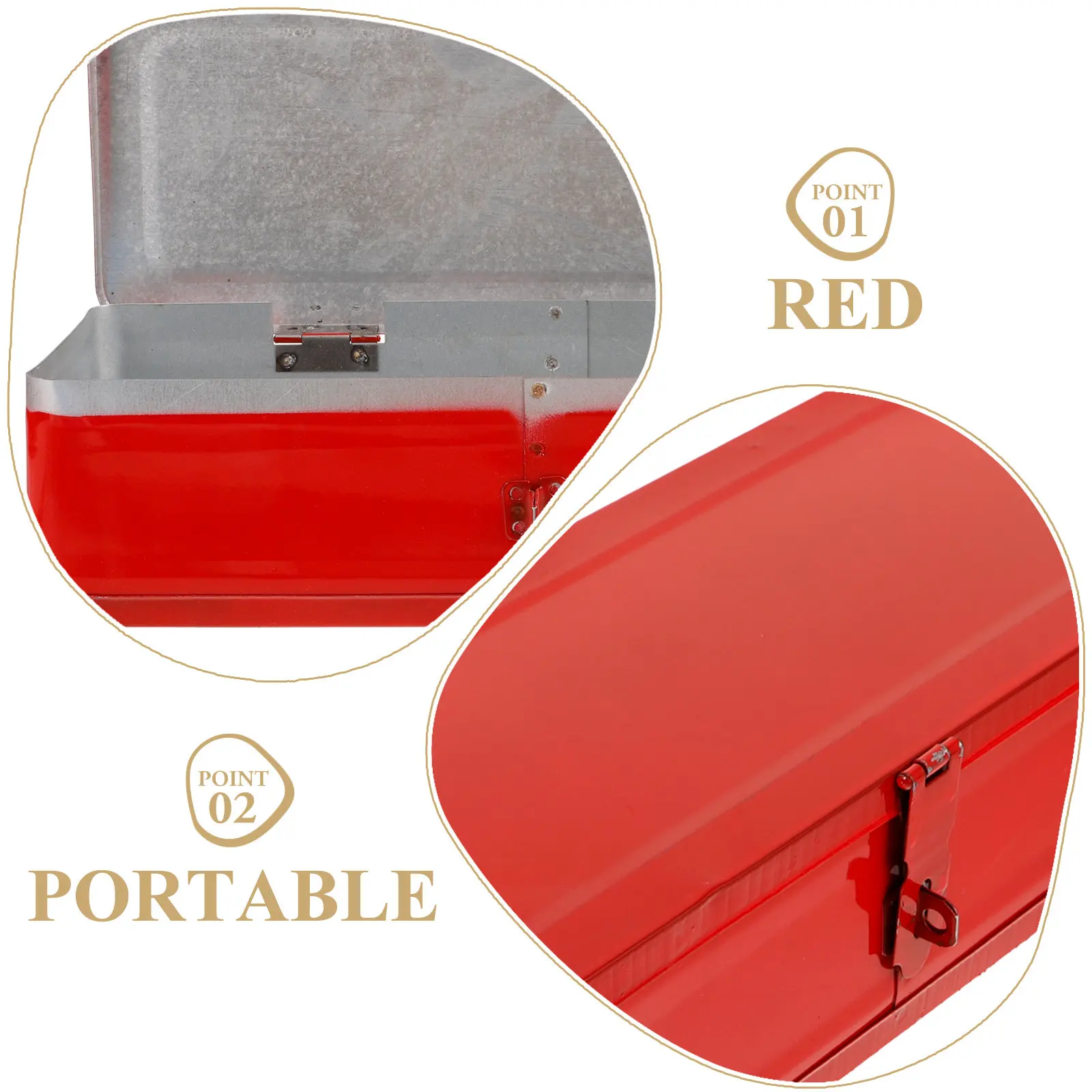 

Металлический ящик для инструментов из утолщенного материала, большой емкости, портативный, сверхпрочный, для хранения инструментов, для механиков