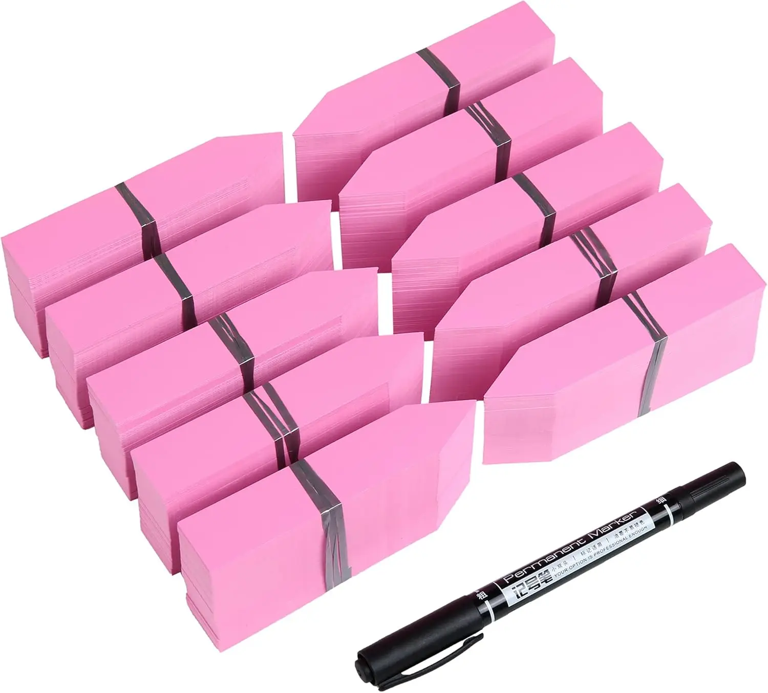 

1000 Pcs 4 Inch Plant Tags, Waterproof Plastic Garden Pot Markers, Pink