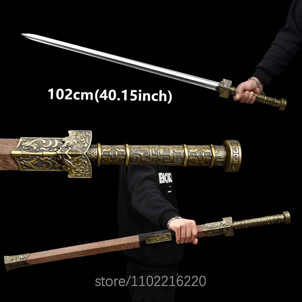 Exquisite Handforged Sword Chinese Jian WUSHU Performance High Manganese Steel Blade Alloy Tsuka Handle Fittings Full Tang Nice