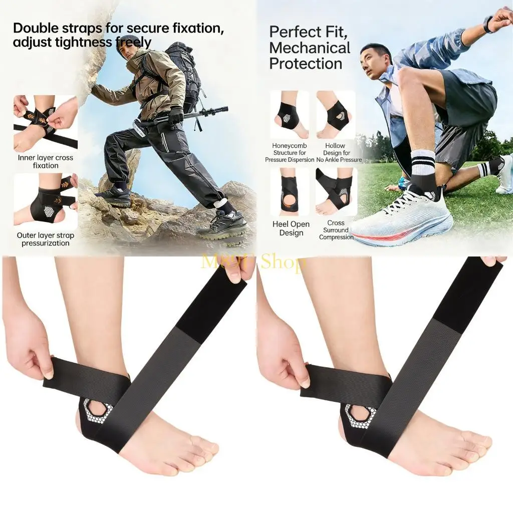 M89F Highly Performances Ankle Wrap Breathable Fabric Foot Brace Enhances Stability During Movements And Quick Turn For Athlete