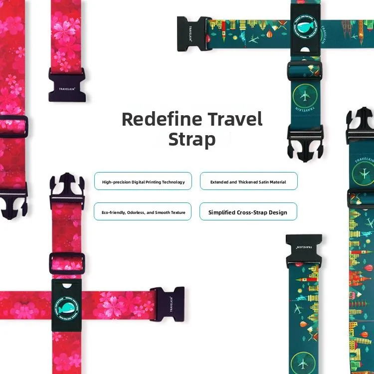 حزام أمتعة السفر، حزام تثبيت الحقائب مع قفل TSA، حزام مقوى لحمل الحقائب اليدوية، حزام تثبيت للرحلات التجارية #4