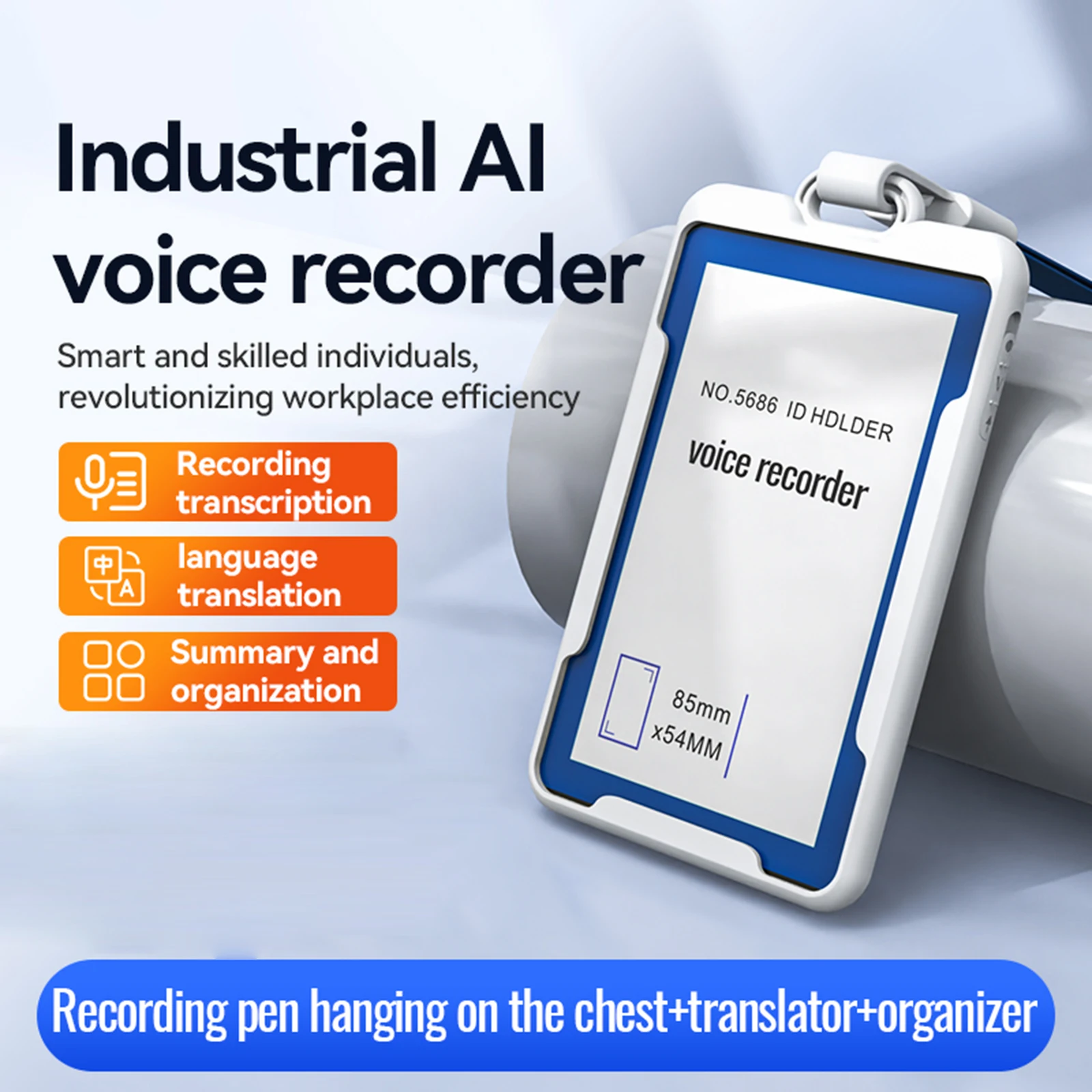 AI Voice Recorder App Control Portable AI Note Taking Device Support Summarization & Mind Map for Meetings Lectures Interviews