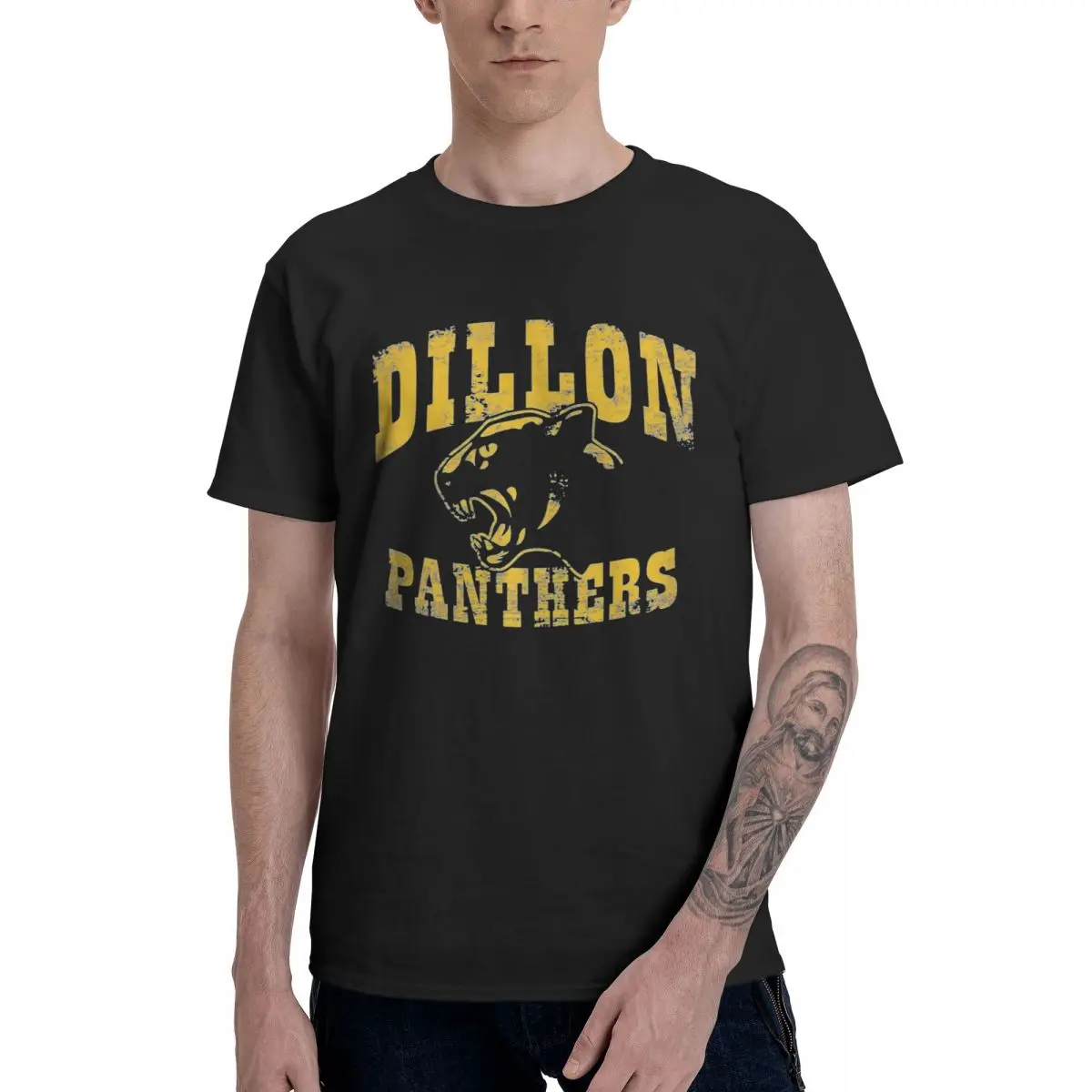 Fashion Dillon Panthers T Shirt Pure Cotton Crewneck Male T-Shirts Short Sleeve Oversized Casual Tees Hoodie EU Size