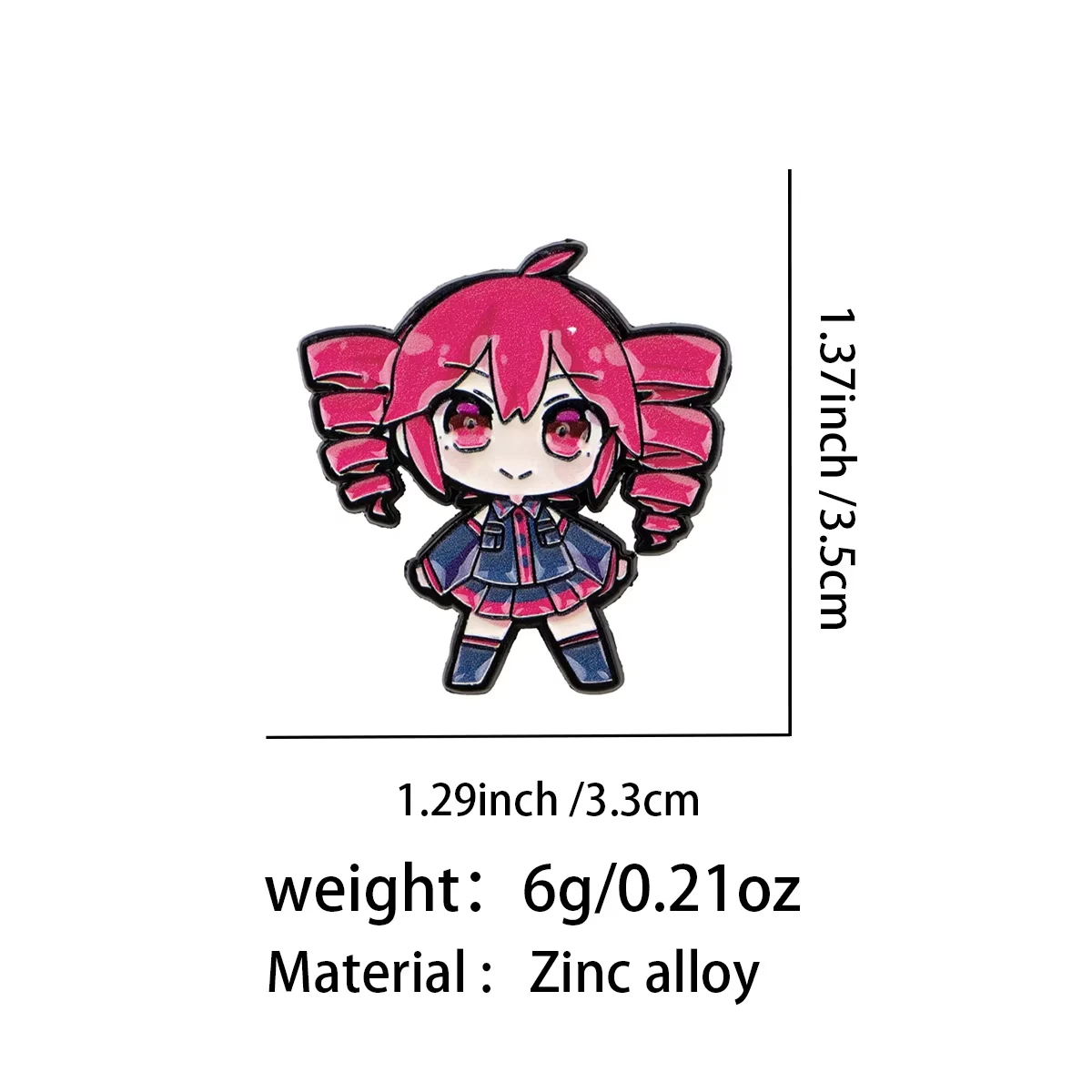 2pcs Anime Cute Girls Kasane Teto Enamel Pin Cartoon Brooch For Coat Brooch Set Fashion Lapel Badges Jewelry Gift for Friends image 6