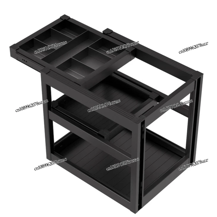 

Ящик кухонного шкафа, нано-многослойная корзина из алюминиевого сплава, демпфирующая алюминиевая корзина для хранения приправ