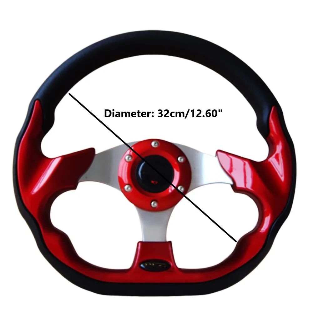 320mm Metal Faux Leather Car Modification 6-Bolt Racing Style Steering Wheel Auto Sport Drifting Steering Wheels Car Accessories