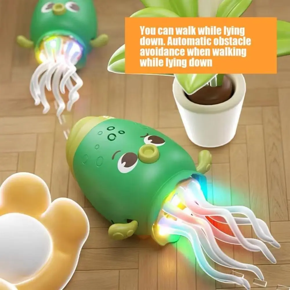 

Plastic Electric Dancing Octopus Toy USB Rechargeable Interactive Crawling Interactive Octopus Toy Swinging Flexible