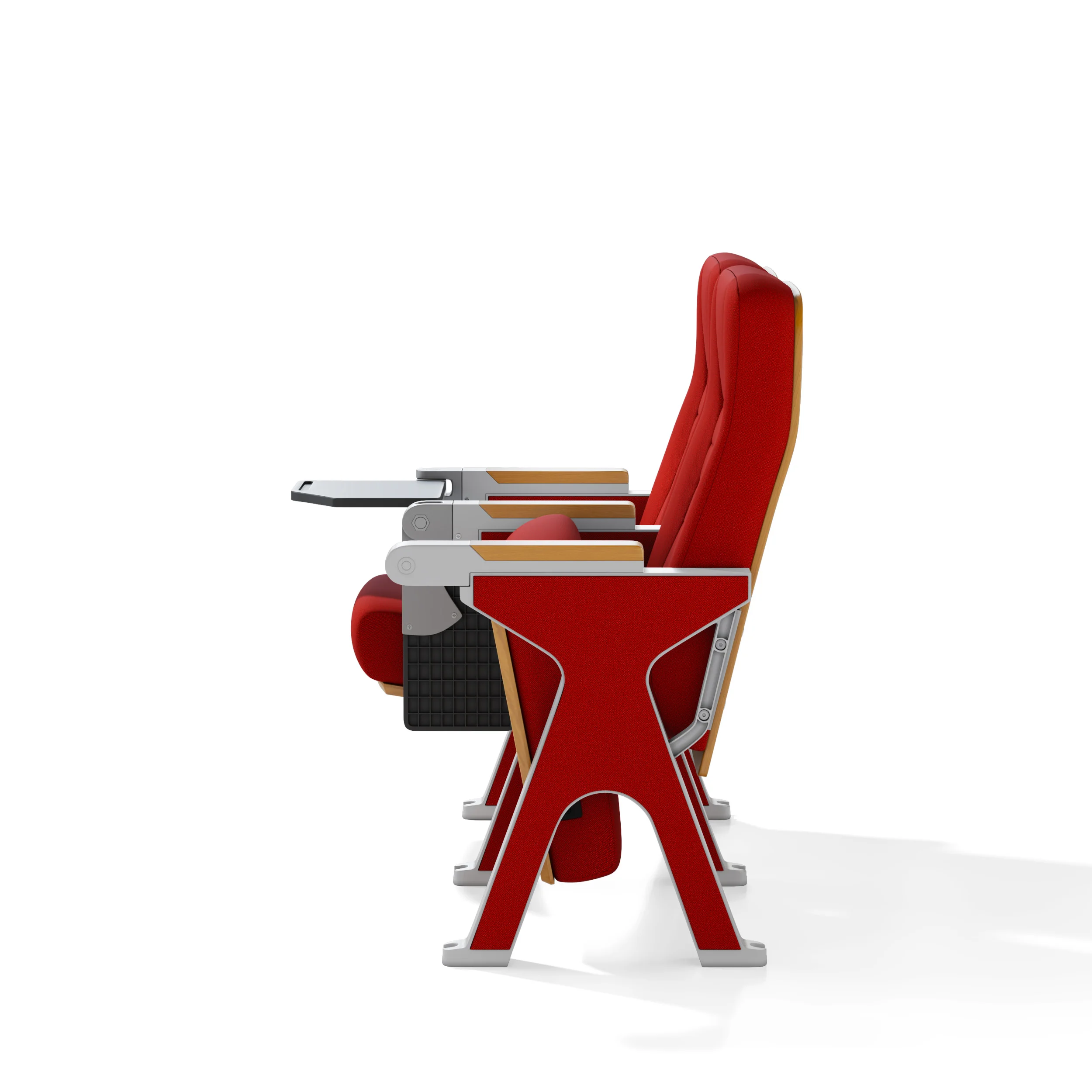 Factory Wholesale Modern Theater Cinema Folding Seat Hall Audience Auditorium Chair Plastic Church Chair With Writing Pad