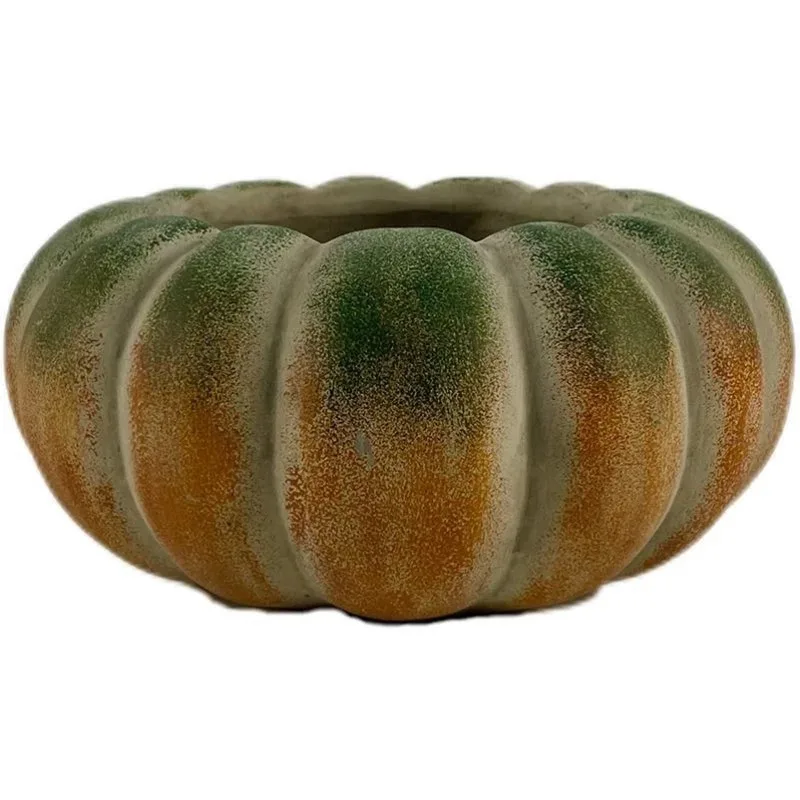 Creative Pumpkin Silicone Mold – Simulated Succulent, Green Plant & Flower Pot Cement Mold for Home