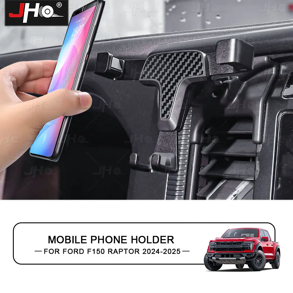 

Автомобильный держатель для телефона, крепление для вентиляционного отверстия, зажим с одной кнопкой, вращающийся кронштейн для Ford F150 Raptor R 2024 2025, аксессуары