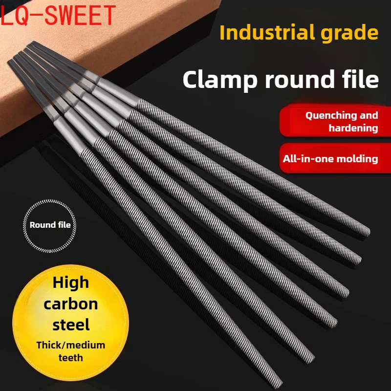 

Round File, Round Steel File, Cylindrical Reaming File, Iron Sharpening Tool, Woodworking Rasp, Metal Grinding Tools