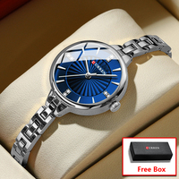 CURREN Luxury Woman Wristwatch Elegant Waterproof Stainless Steel Watch for Ladies Dress Diamond Quartz Women's Watches Reloj