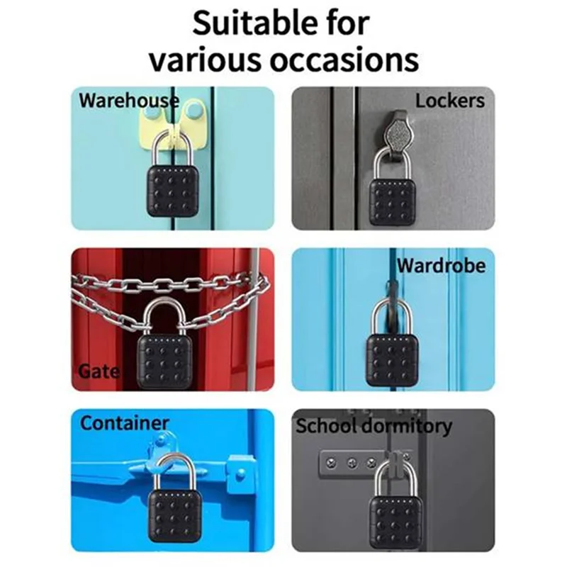 -A96P Tuya Padlock Password Electronic Lock Keyless Quick Unlock Anti Theft Padlock IP67 Waterproof Home Securit Lock