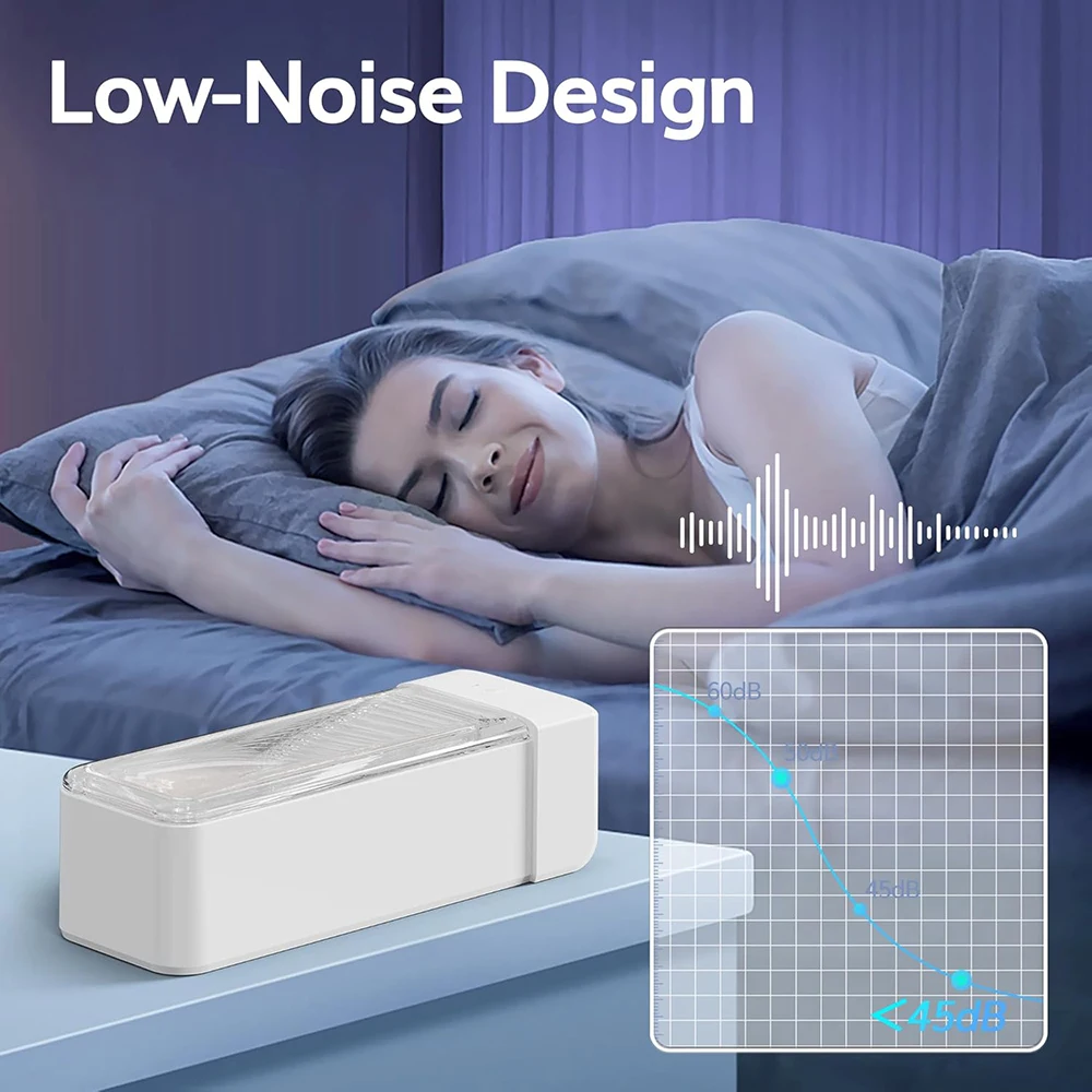 KUNPHY Household Ultrasonic Bath 600ml Ultra Sonic Cleaner 20OZ 42KHz Portable Jewelry Cleaner Machine Kit For Eyeglasses Tool