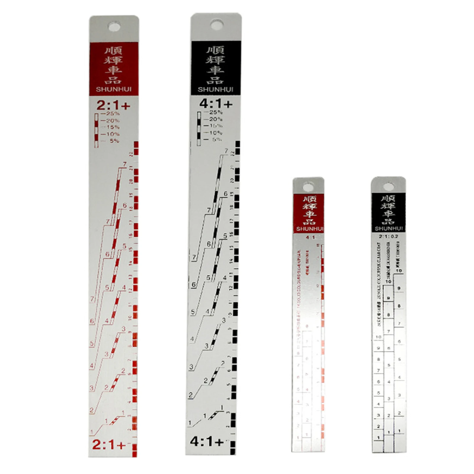 Mixing Tool Standard Car Paint Ruler Suitable for Cars Paint Ruler Ruler Paint Tool Black/R-ed Rulers Drop shipping