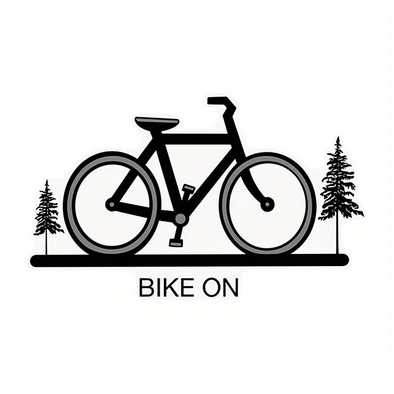 

1PC "Bike On" Bicycle Waterproof Sticker, Vinyl Decal for Car Bike Helmet Laptop Phone Decoration
