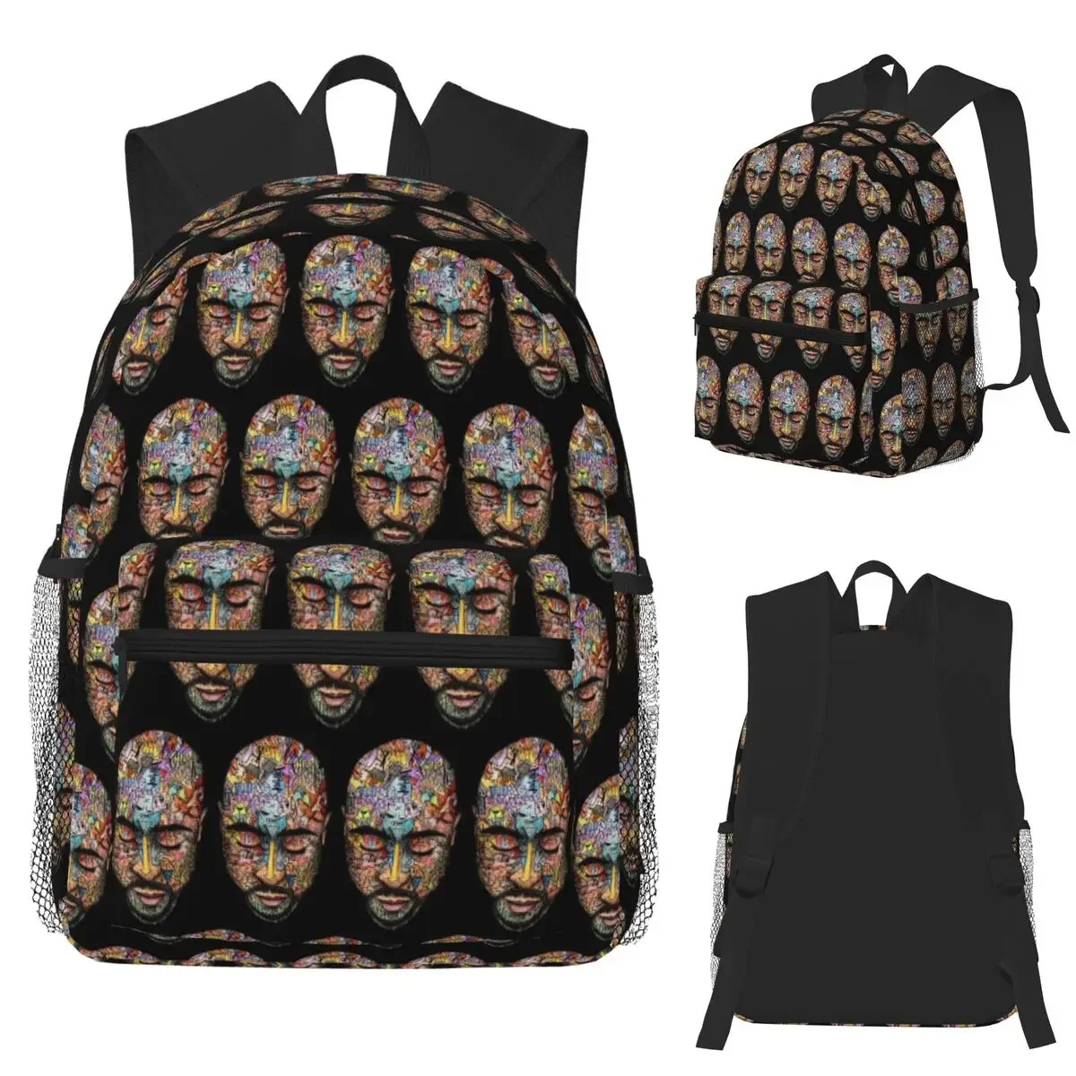 

Tupac 2pac Student Backpack School Bag Hiking Travel Daypack for Boys Girls Fashion Bookbag Shoulder Bags