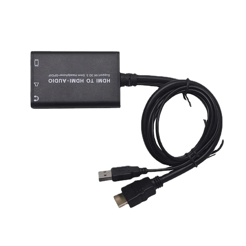 

HDMI audio splitter fiber optic output USB powered lossless transmission audio extractor 4K * 2K3D