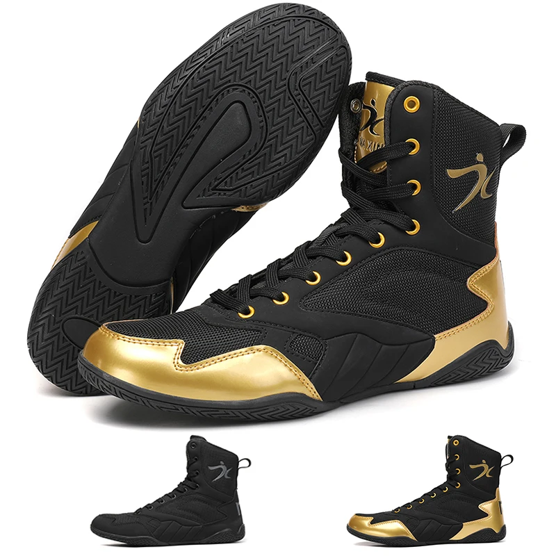 

New professional men's boxing shoes, light sports shoes, adult comfortable wrestling shoes, men's classic anti-slip boxing boots