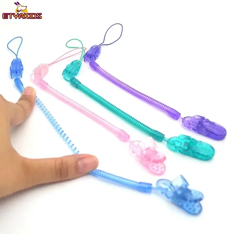 

Tractile Coil Pacifier Leash Clips Teether Toys Nipple Teething Soother Pacifier Holder Dummy Chain for Infant Baby Accessories