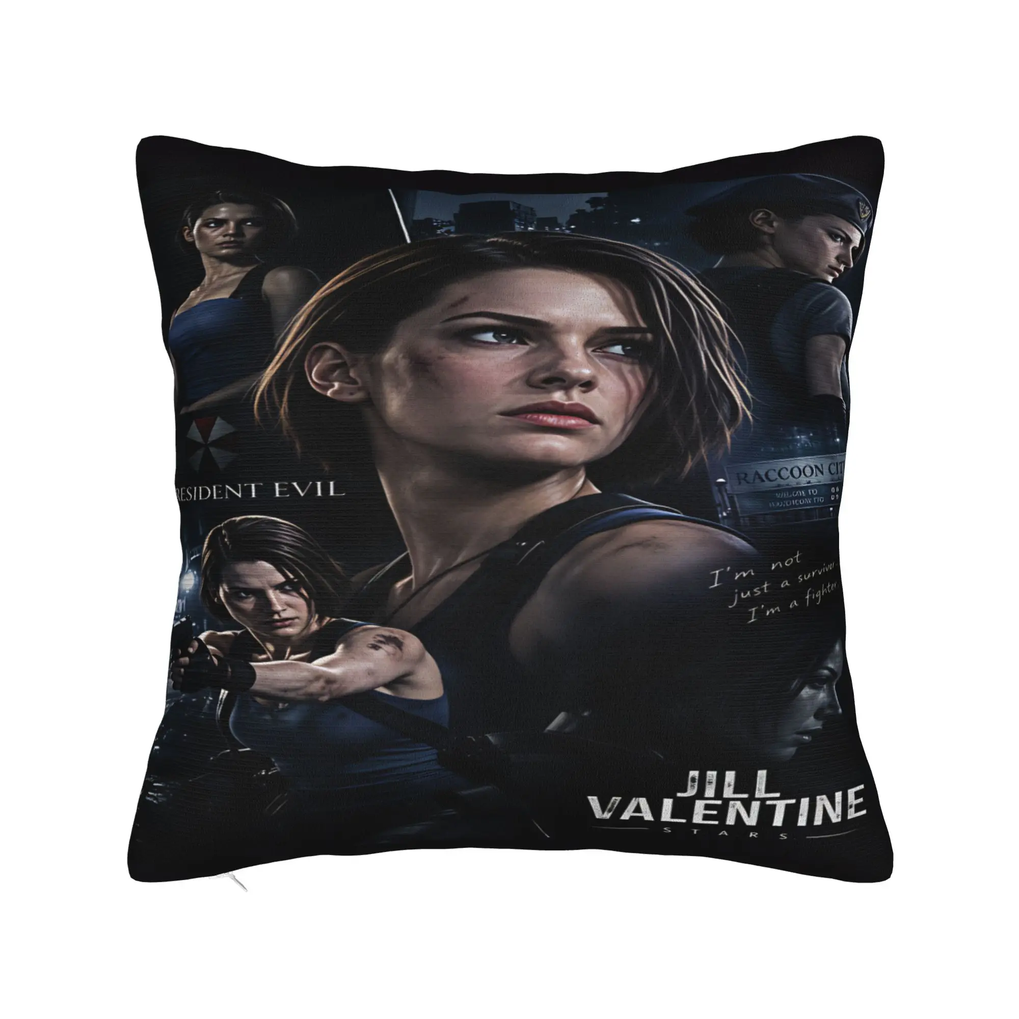 Jill Valentine Resident Evil  Pillow Cover  Retro Trendy Pillow Case For Living Room Sofa Square Cushion Cover Gift