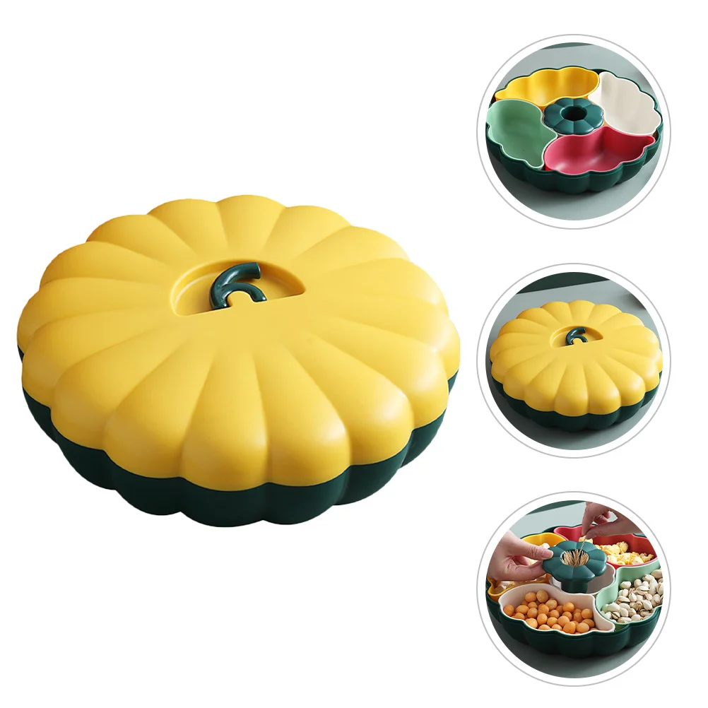 

Пластиковая коробка для закусок из полипропилена с тыквой, безопасный многоразовый поднос для сервировки фруктов, блюдо с несколькими отделениями для различных сцен, подносы для фруктов