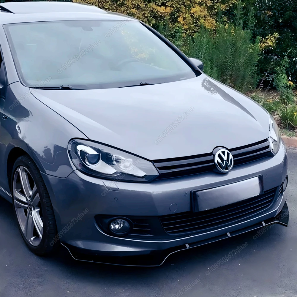 

3 шт. для VW Golf 6 MK6 Standard TSI TDI MPI 2008-2013 Автомобильный передний бампер, спойлер, диффузор, комплект кузова, защита, тюнинг, глянцевый черный