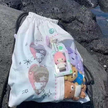 Lolita การ์ตูนญี่ปุ่น Chic กระเป๋าเป้สะพายหลังสุภาพสตรี Y2K โปร่งใส DIY Ita กระเป๋านักเรียนผ้าใบน้ําหนักเบากระเป๋าเป้สะพายหลัง