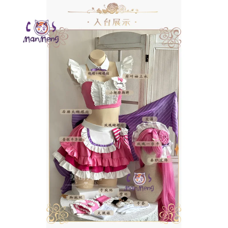 

Dorothy NIKKE：The Goddess of Victory doro Cosplay Costume Halloween Carnival Sweet Lolita Dress Wig Props Women Maid Net Uniform