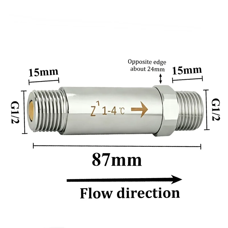 4 Points G1/2 Brass Nickel Plated Freeze Protection Valve Automatic Drain Anti-Freeze 1-4℃ Frost Valve for Solar Water Heater