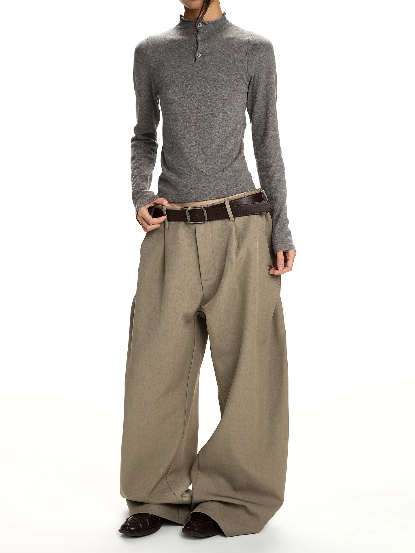 

Американские ретро-брюки свободного кроя с широкими штанинами, деконструированный дизайн, повседневные, прямые, струящиеся, для офиса, с эффектом драпировки