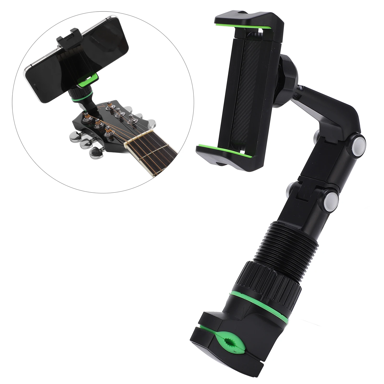 Guitar mobile phone bracket clip to send10 picks+string rubbing cloth Guitar Head Phone Holder Mount for Teaching Video Recordin