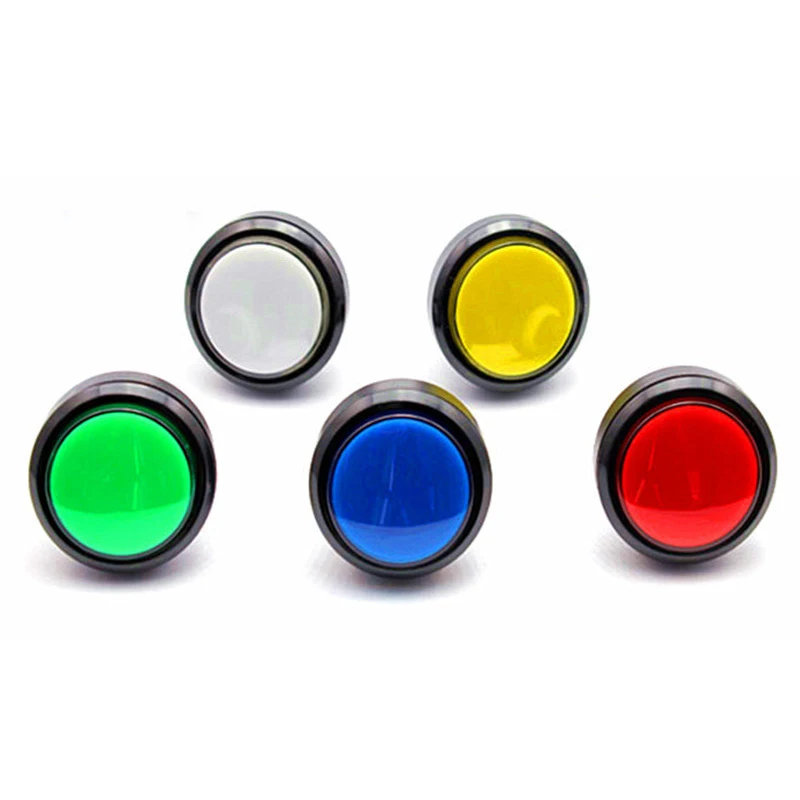 1PCS Round Head SPDT Momentary 5 Pin Soldering Arcade Game Machine Button Switch