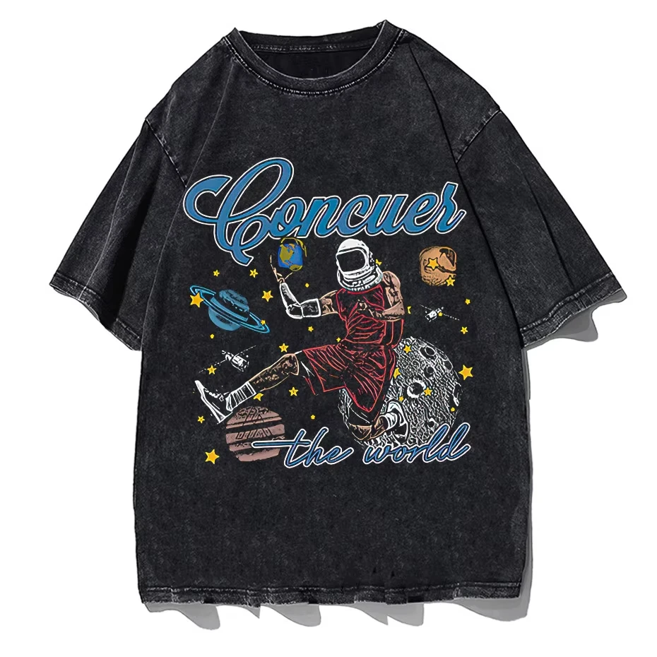 2025 الصيف موضة تي شيرت الرجال الهيب هوب الشارع الشهير مطبوعة تي شيرت Harajuku القطن عادية التي شيرت قصيرة الأكمام بلايز تيز #2