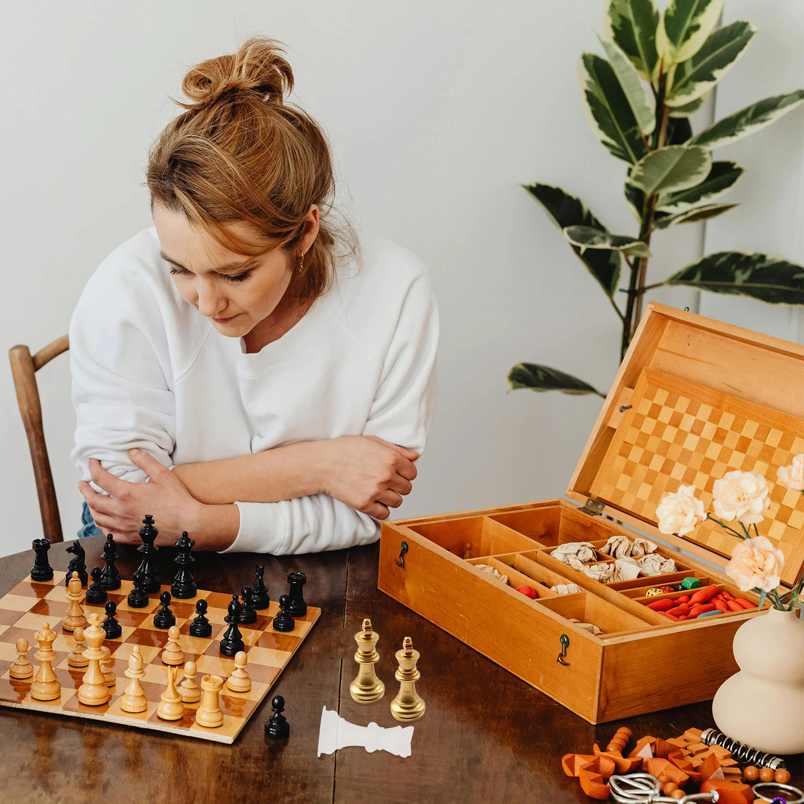 

6pcs Silicone Shape For Diy Making Chess Shape Molds Fondant Craft Chocolate Resin Art Crafts Molds