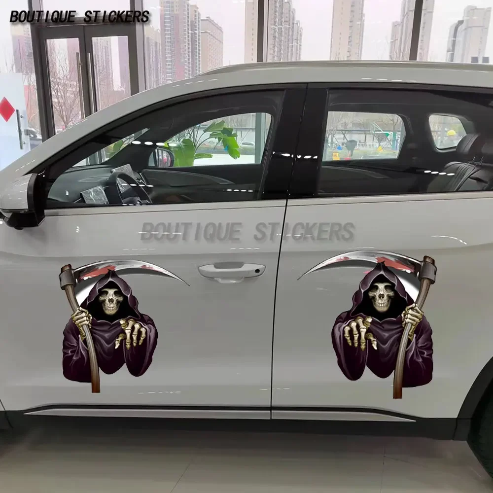 

Creative and Exquisite Death Skull Car Sticker Car Motorcycle Helmet Decal Waterproof Polyethylene Sticker Cover Scratches