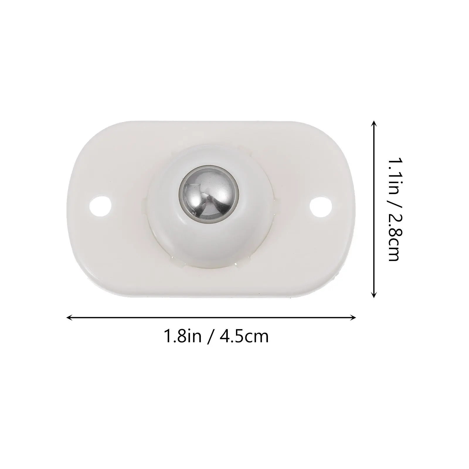 8Pcs Storage Box Casters Adhesive Universal Sticky Wheels Smooth Slide ABS Stainless Steel Bottom Wheel for Storage Rack