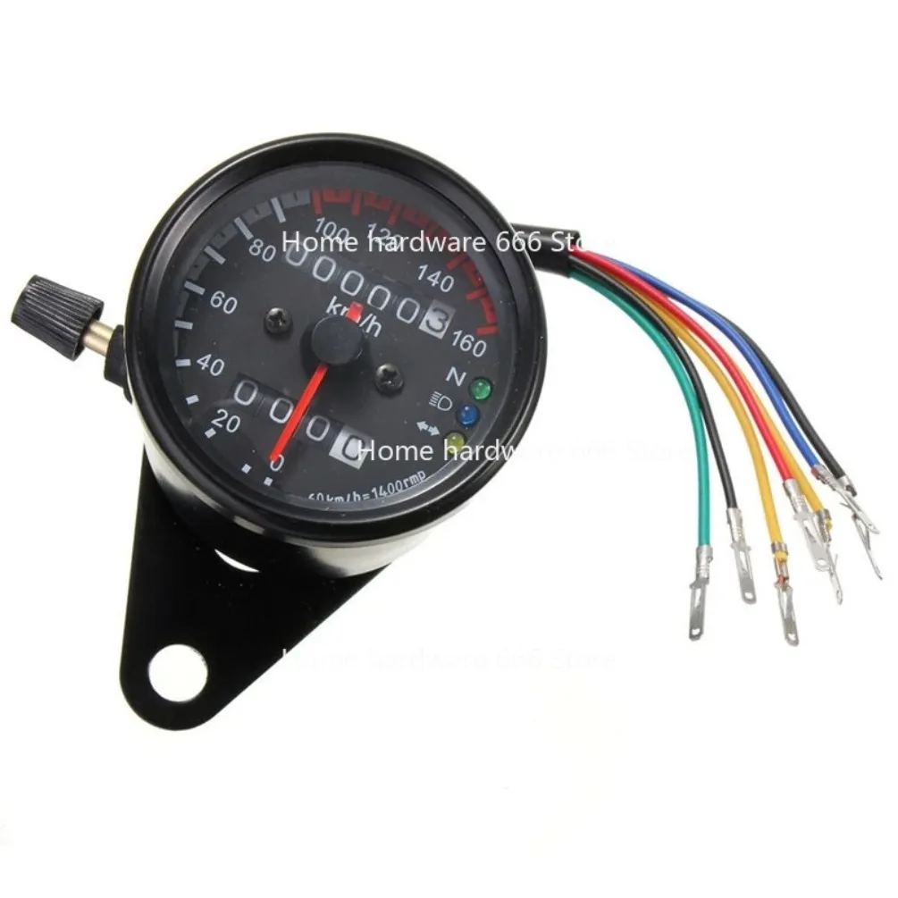 Universal Motorcycle Speedometer Odometer 12V Motorcycle Dual Speed Meter with LED Indicator Speedometer Motorcycle