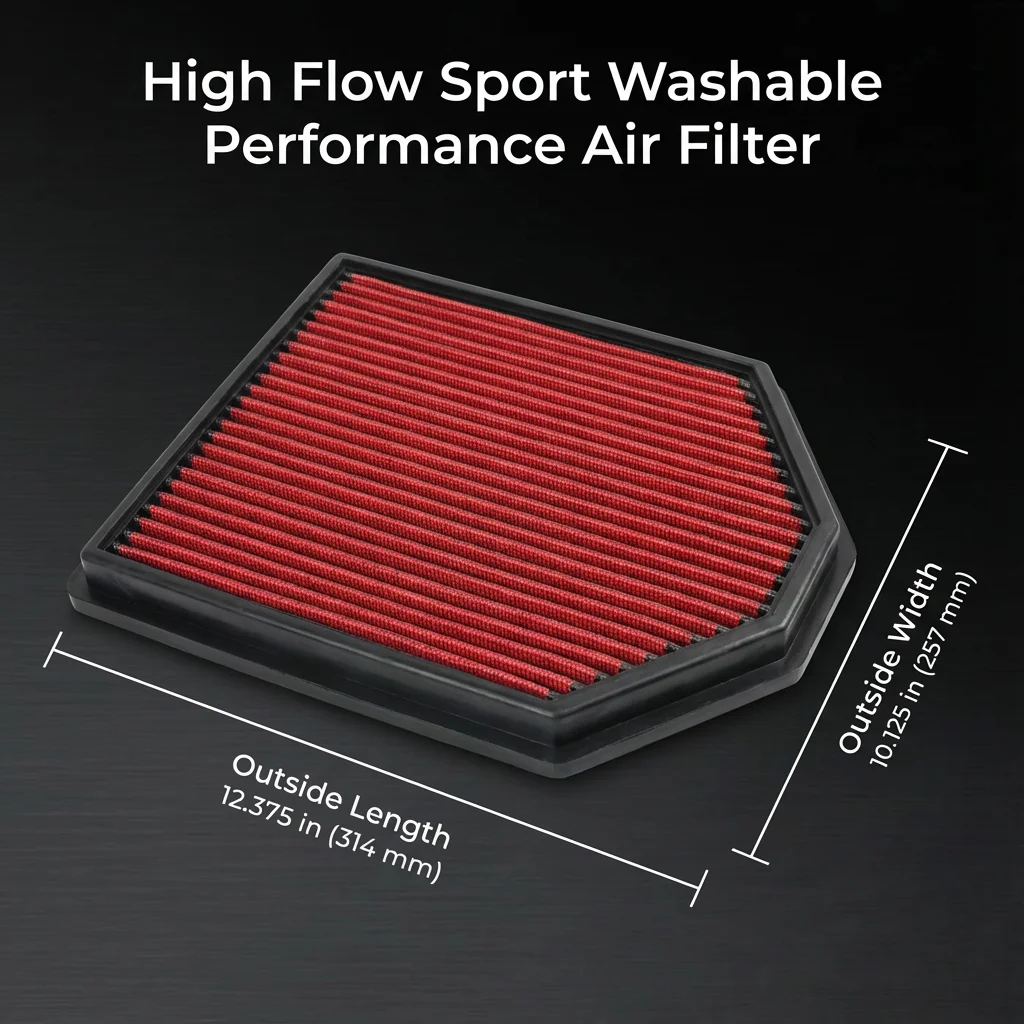 for BMW X3 E83 F25 X4 F26 2.0L 3.0L sDrive xDrive 18i 20i 28i 2011-2018 High Flow Sport Washable Performance Air Filter 33-2465