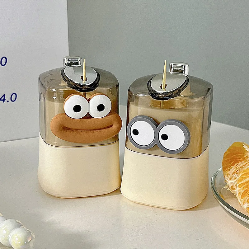 New Cartoon Toothpick Storage Box Automatic Pop-Up Toothpick Box Creative Restaurant Home Push-Type Toothpick Holder